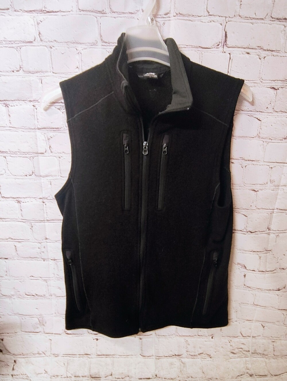 Kuhl Womens Interceptor Fleece Vest Zip Black Jacket Large Gorpcore Hiking